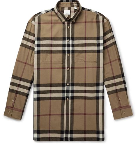 burberry button down men's shirt|burberry flannel shirt men's.